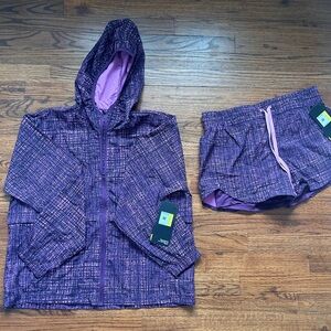 Hind windbreaker and shorts set